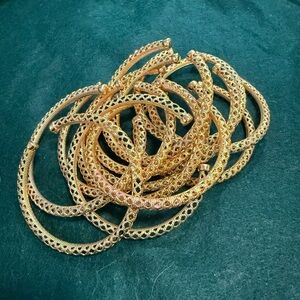 Shiny Gold Bracelet lot Vintage
